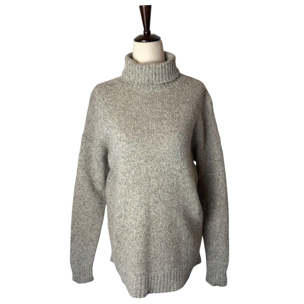 Gentle Herd Sweater Women Medium Grey Marl Turtleneck Cashmere‎ Blend Luxury - Picture 2 of 8